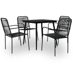 vidaXL 48569 - 5 Piece Outdoor Dining Set Cotton Rope and Steel