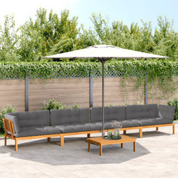 vidaXL 3209506 - 5 Piece Garden Pallet Sofa Set with Cushions Solid Wood Acacia