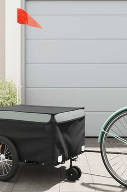 vidaXL 94105 - Bike Trailer Black and 45 kg Iron