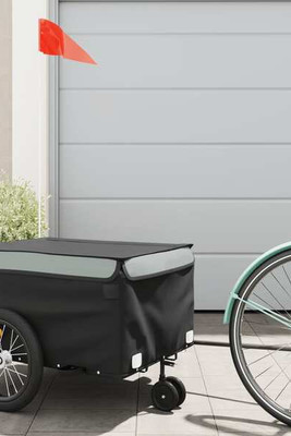 vidaXL 94105 - Bike Trailer Black and 45 kg Iron