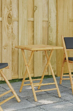 vidaXL 365878 - Folding Garden Table 55x55x75 cm Bamboo