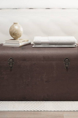 vidaXL 4010548 - Treasure Chest with Latches Dark 79.5x39.5x39.5 cm Plywood