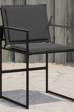 vidaXL 4008584 - Garden Chairs with Cushions 4 pcs Steel and Textilene