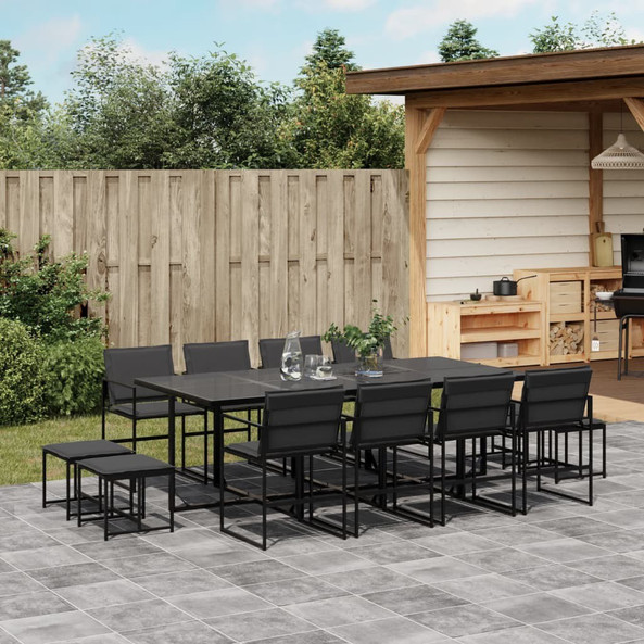 vidaXL 3295085 - 13 Piece Garden Dining Set with Cushions Textilene