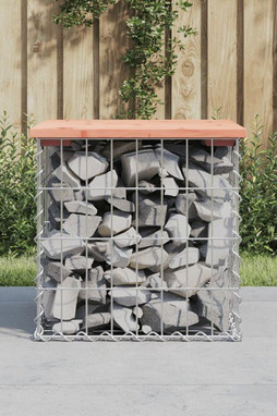 vidaXL 834336 - Garden Bench Gabion Design 43x44x42 cm Solid Wood Douglas