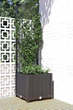 vidaXL 318269 - Garden Planter with Trellis 40x40x136 cm PP