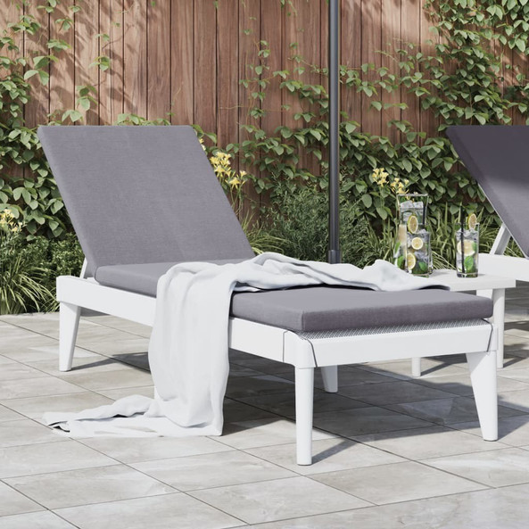 vidaXL 364220 - Chaise longue blanc 186x60x29 cm PP