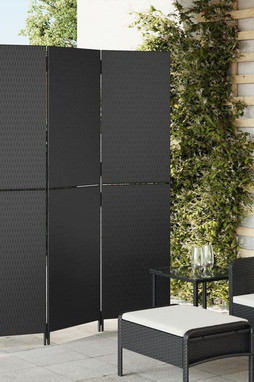vidaXL 365340 - Room Divider 3 Panels Poly Rattan