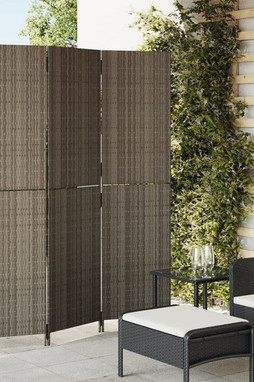 vidaXL 365342 - Room Divider 3 Panels Poly Rattan