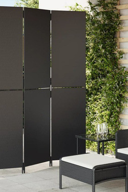 vidaXL 365356 - Room Divider 3 Panels Poly Rattan