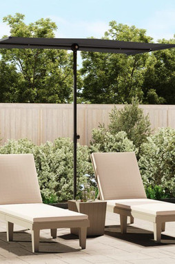 vidaXL 47334 - Garden Parasol with Aluminium Pole 180x110 cm