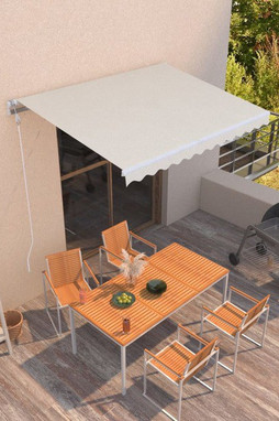 vidaXL 3095719 - Auvent rétractable automatique 300x250 cm crème