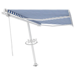 vidaXL 3095733 - Auvent automatique sur pied 300x250 cm bleu/blanc