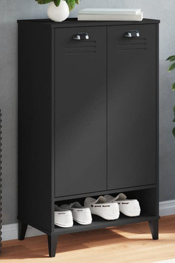 vidaXL 374924 - Armoire à chaussures VIKEN noir bois dingénierie