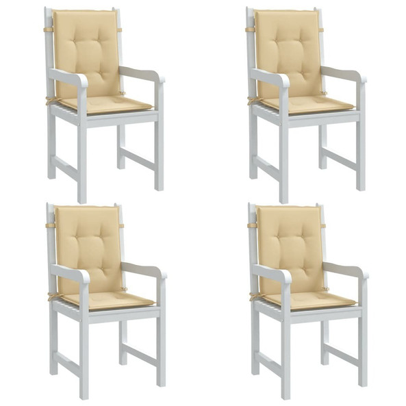vidaXL 4002455 - Lowback Chair Cushions 4 pcs Melange 100x50x4 cm Fabric