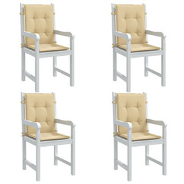 vidaXL 4002455 - Lowback Chair Cushions 4 pcs Melange 100x50x4 cm Fabric