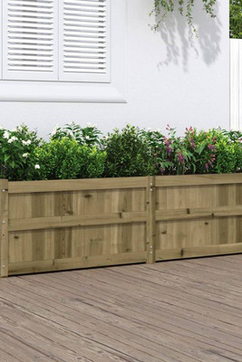 vidaXL 837508 - Garden Planter 180x50x50 cm Impregnated Wood Pine