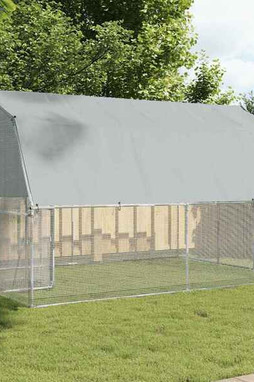 vidaXL 3294912 - Cage à oiseaux avec porte argenté acier galvanisé