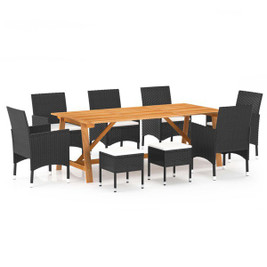 vidaXL 3068800 - 9 Piece Garden Dining Set