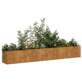vidaXL 860695 - Planter Rusty 280x40x40 cm Weathering Steel