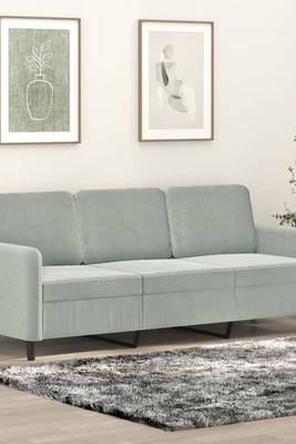 vidaXL 359452 - 3-Seater Sofa Light 180 cm Velvet