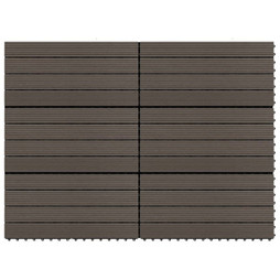 vidaXL 149027 - Decking Tiles 6 pcs WPC 60x30 cm 1.08 m² Dark
