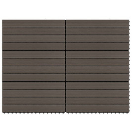 vidaXL 149027 - Decking Tiles 6 pcs WPC 60x30 cm 1.08 m² Dark