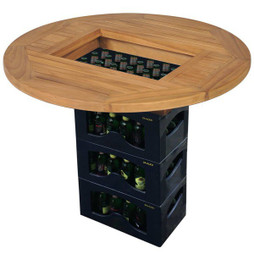 vidaXL 43807 - Beer Crate Tabletop Teak 70 cm