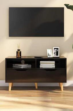 vidaXL 326784 - TV Cabinet High Gloss 90x40x48.5 cm Engineered Wood
