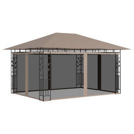 vidaXL 312252 - Gazebo with Mosquito Net 4x3x2.73 m 180 g/m²