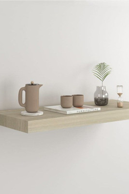 vidaXL 323874 - Floating Wall Shelf Oak 60x23.5x3.8 cm MDF