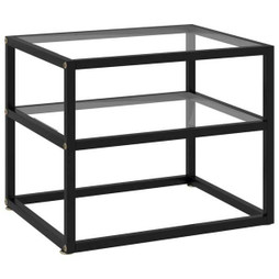 vidaXL 322851 - Console Table 50x40x40 cm Tempered Glass