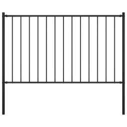 vidaXL 145211 - Fence Panel with Posts Powder-coated Steel 1.7x1.25 m