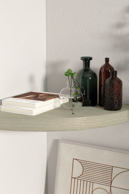 vidaXL 323925 - Floating Corner Shelf Oak 35x35x3.8 cm MDF