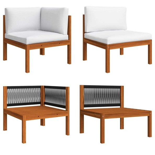 vidaXL 312426 - 2 Piece Garden Lounge Set with Cushions Solid Acacia Wood
