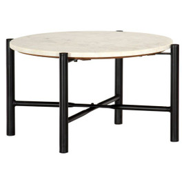 vidaXL 286449 - Coffee Table 60x60x35 cm Real Stone with Marble Texture