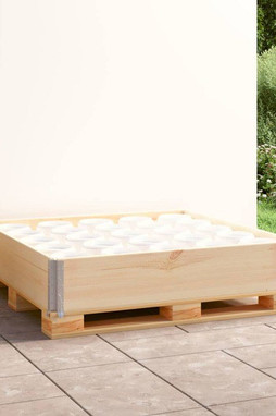 vidaXL 310056 - Collier de palette 100x100 cm Bois de pin solide