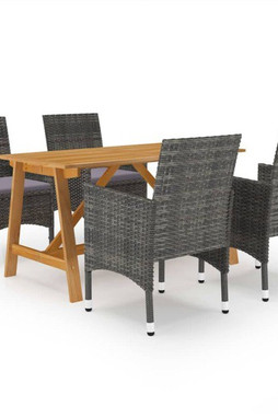 vidaXL 3068736 - 5 Piece Garden Dining Set