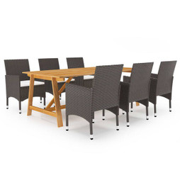 vidaXL 3068795 - 7 Piece Garden Dining Set