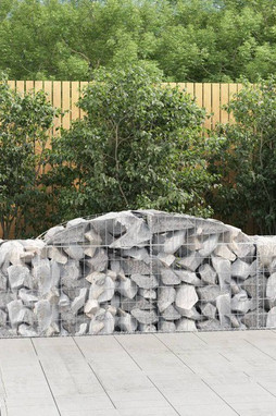 vidaXL 3146672 - Arched Gabion Baskets 9 pcs 300x50x60/80 cm Galvanised Iron