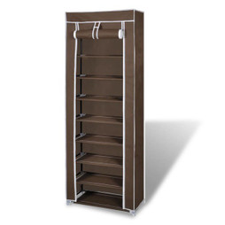 vidaXL 240492 - Fabric Shoe Cabinet with Cover 162 x 57 x 29 cm