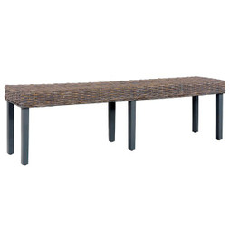 vidaXL 285793 - Banc 160 cm Rotin naturel kubu et bois de manguier massif