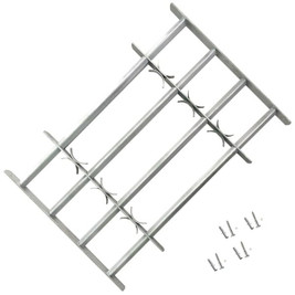 vidaXL 141385 - Adjustable Security Grille for Windows with 4 Crossbars 500-650 mm