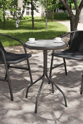 vidaXL 316823 - Garden Table Ø50x71 cm Steel
