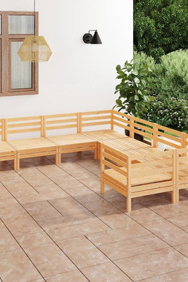 vidaXL 3083244 - 8 Piece Garden Lounge Set Solid Wood Pine