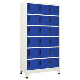 vidaXL 339834 - Locker Cabinet and Blue 90x40x180 cm Steel