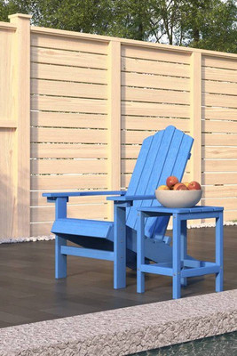 vidaXL 3095703 - Garden Adirondack Chair with Table HDPE Aqua