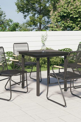 vidaXL 3099210 - 5 Piece Garden Dining Set PVC Rattan
