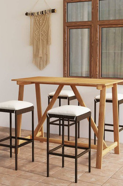 vidaXL 3067962 - 5 Piece Garden Bar Set with Cushions