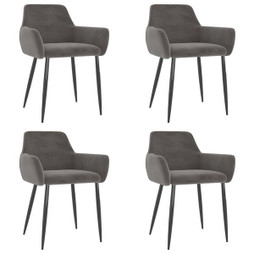 vidaXL 3068026 - Dining Chairs 4 pcs Dark Velvet